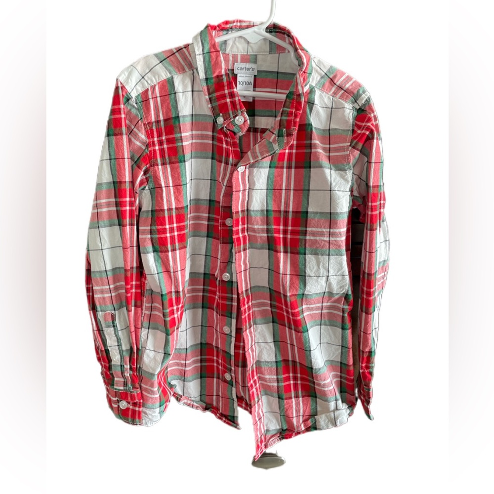 Boys Carters Button Down Shirt Size 10 Worn Once